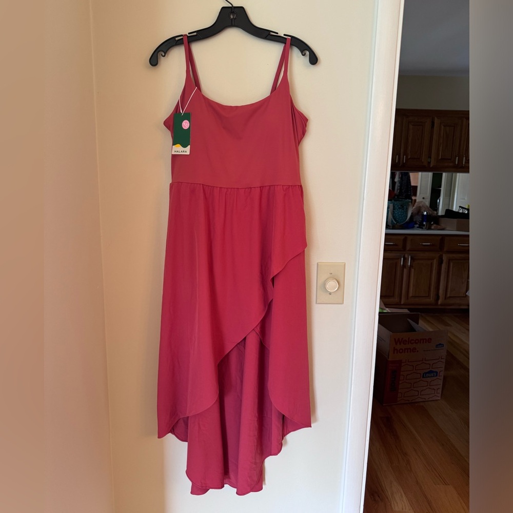 Halara Breezeful™ High Low 2-Piece Side Pocket Flowy Midi Quick Dry Casual Dress